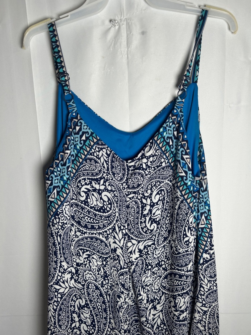 Cato Blue Paisley-Print Camisole with Teal Accents